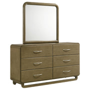 Amsbury 6-drawer Dresser and Mirror Nutmeg - 224273M