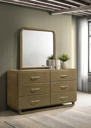 Amsbury 6-drawer Dresser and Mirror Nutmeg - 224273M