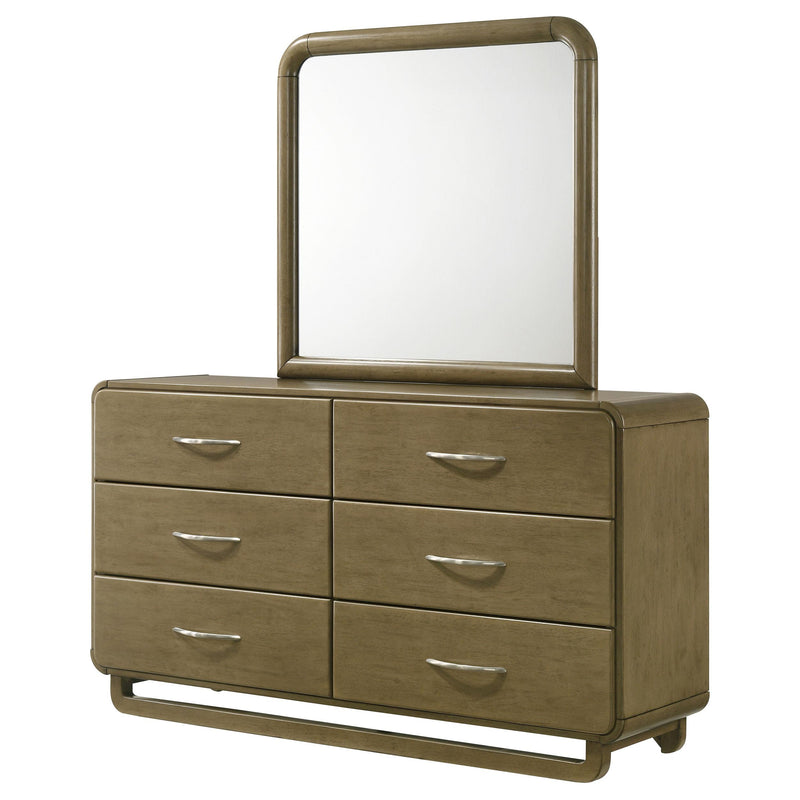 Amsbury 6-drawer Dresser and Mirror Nutmeg - 224273M