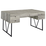 Analiese 63-inch 4-drawer Writing Desk Grey Driftwood - 801999