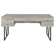 Analiese 63-inch 4-drawer Writing Desk Grey Driftwood - 801999