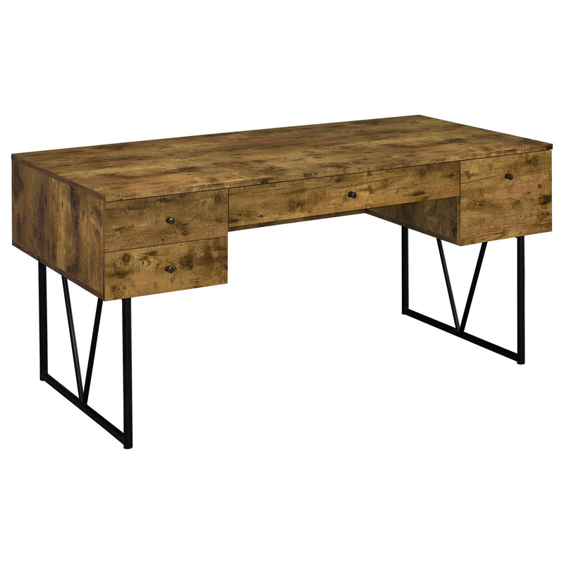 Analiese 63-inch 4-drawer Writing Desk Rustic Nutmeg - 800999
