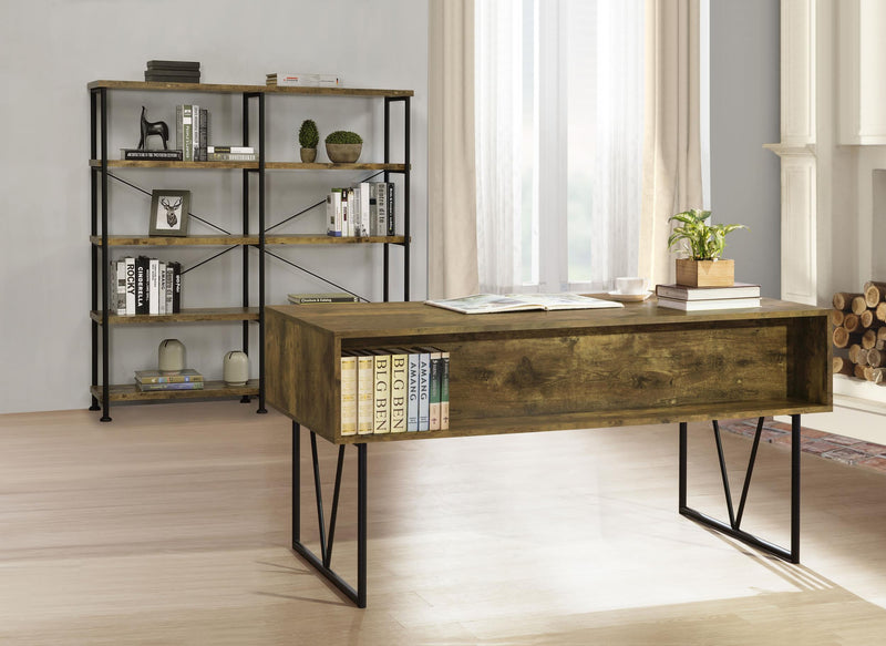 Analiese 63-inch 4-drawer Writing Desk Rustic Nutmeg - 800999