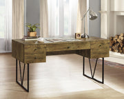 Analiese 63-inch 4-drawer Writing Desk Rustic Nutmeg - 800999