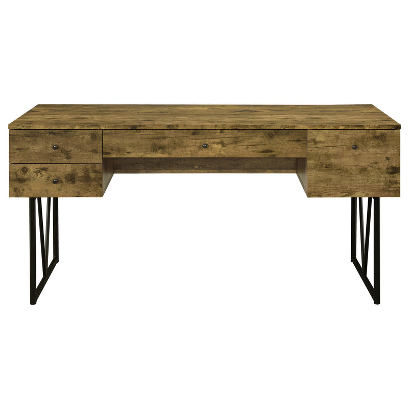 Analiese 63-inch 4-drawer Writing Desk Rustic Nutmeg - 800999