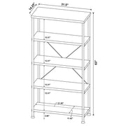 Analiese 63-inch 4-shelf Bookshelf Mango - 802003