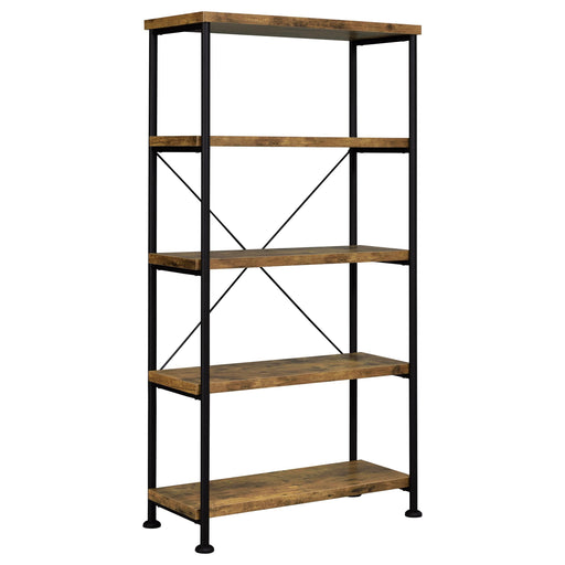 Analiese 63-inch 4-shelf Bookshelf Rustic Nutmeg - 801542