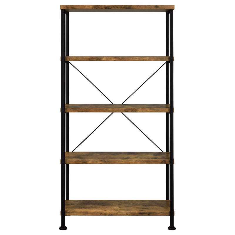 Analiese 63-inch 4-shelf Bookshelf Rustic Nutmeg - 801542