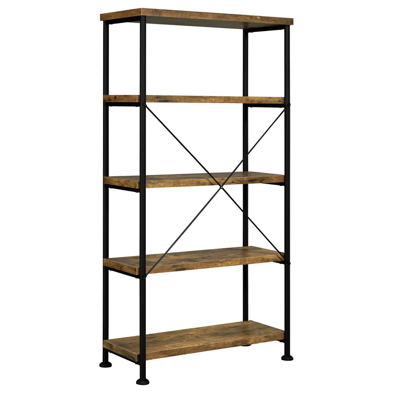 Analiese 63-inch 4-shelf Bookshelf Rustic Nutmeg - 801542