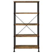 Analiese 63-inch 4-shelf Bookshelf Rustic Nutmeg - 801542