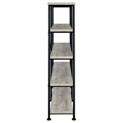Analiese 63-inch 4-shelf Double Bookshelf Grey Driftwood - 801544