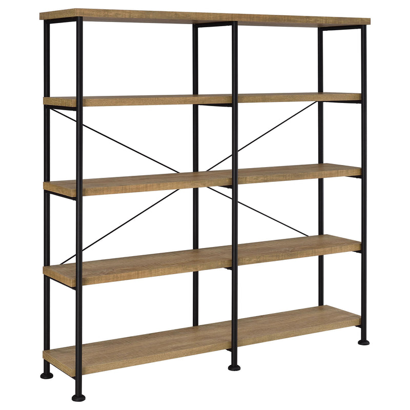 Analiese 63-inch 4-shelf Double Bookshelf Mango - 801853