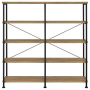 Analiese 63-inch 4-shelf Double Bookshelf Mango - 801853
