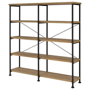 Analiese 63-inch 4-shelf Double Bookshelf Mango - 801853