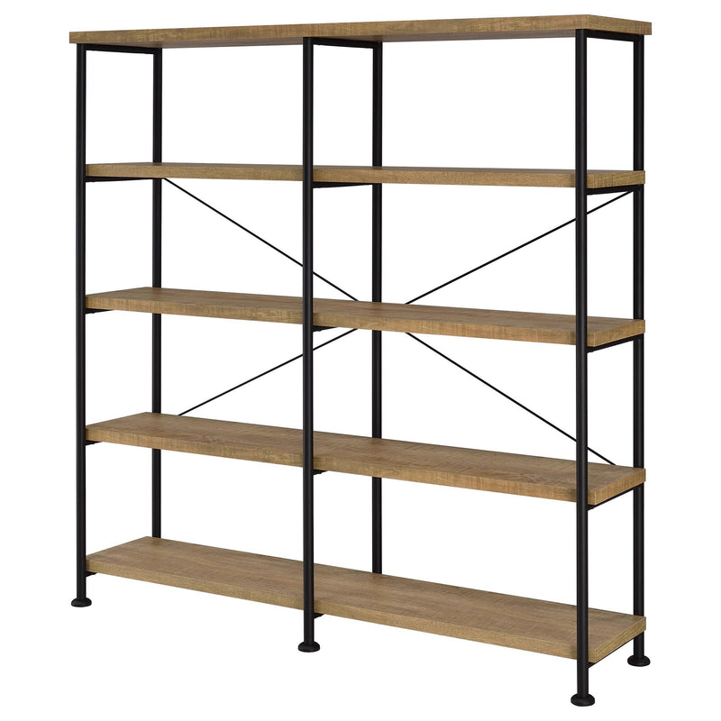 Analiese 63-inch 4-shelf Double Bookshelf Mango - 801853