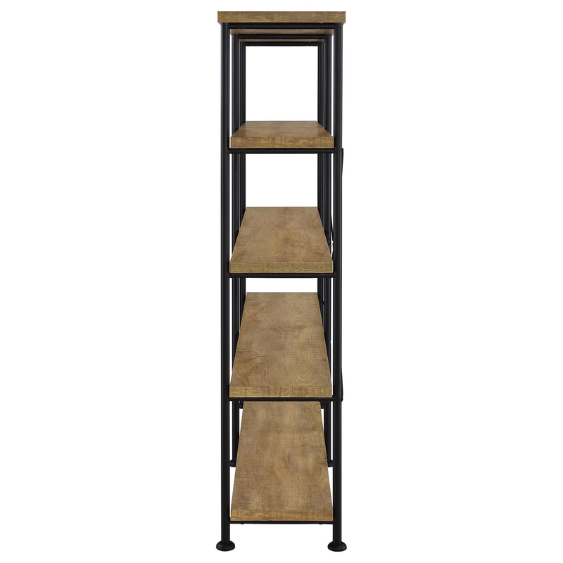 Analiese 63-inch 4-shelf Double Bookshelf Mango - 801853
