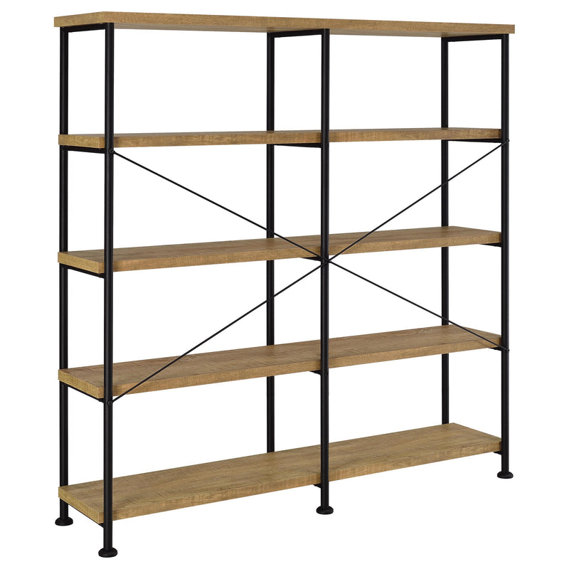 Analiese 63-inch 4-shelf Double Bookshelf Mango - 801853