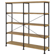 Analiese 63-inch 4-shelf Double Bookshelf Mango - 801853