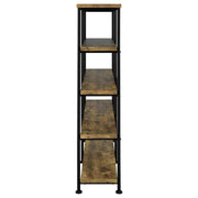 Analiese 63-inch 4-shelf Double Bookshelf Rustic Nutmeg - 801543