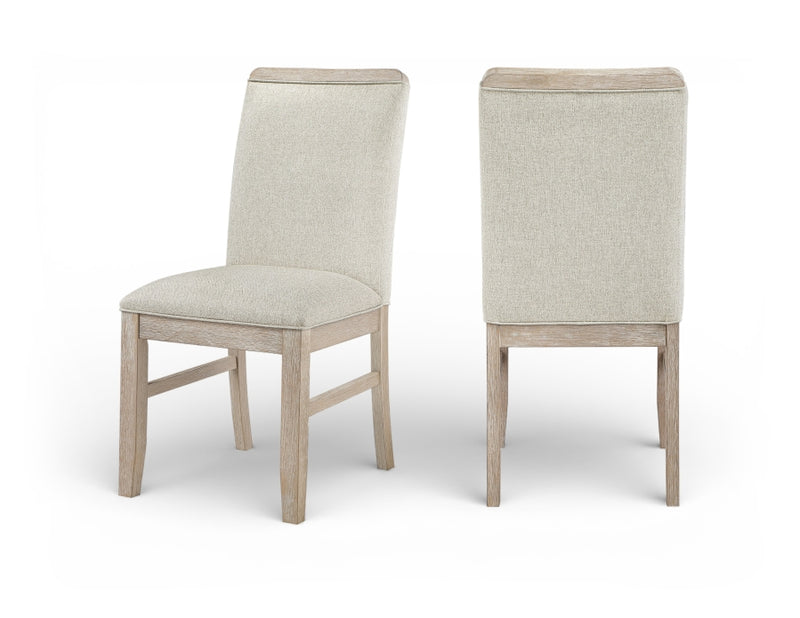Ananda Fabric Upholstered Dining Chair in Beige, Set of 2 - 88039Beige-C