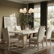 Ananda Fabric Upholstered Dining Chair in Beige, Set of 2 - 88039Beige-C