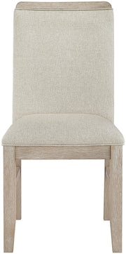 Ananda Fabric Upholstered Dining Chair in Beige, Set of 2 - 88039Beige-C