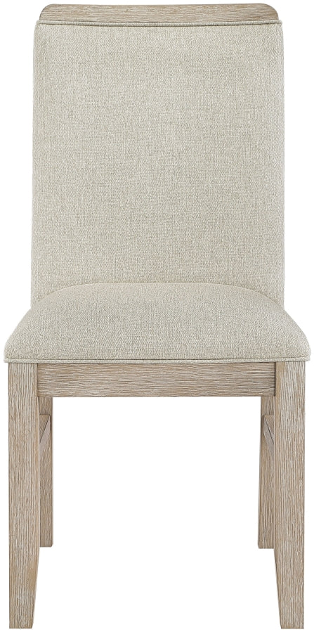 Ananda Fabric Upholstered Dining Chair in Beige, Set of 2 - 88039Beige-C