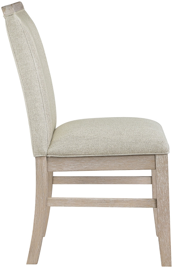 Ananda Fabric Upholstered Dining Chair in Beige, Set of 2 - 88039Beige-C