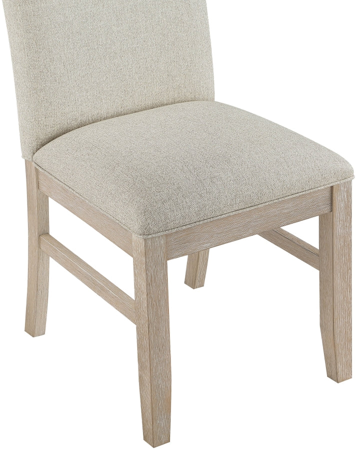 Ananda Fabric Upholstered Dining Chair in Beige, Set of 2 - 88039Beige-C