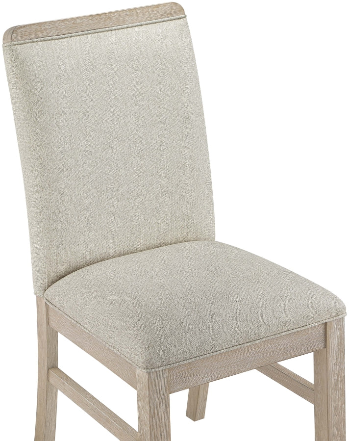 Ananda Fabric Upholstered Dining Chair in Beige, Set of 2 - 88039Beige-C