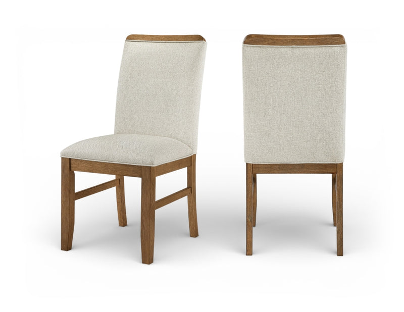 Ananda Fabric Upholstered Dining Chair in Beige, Set of 2 - 88040Beige-C