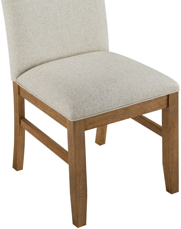 Ananda Fabric Upholstered Dining Chair in Beige, Set of 2 - 88040Beige-C