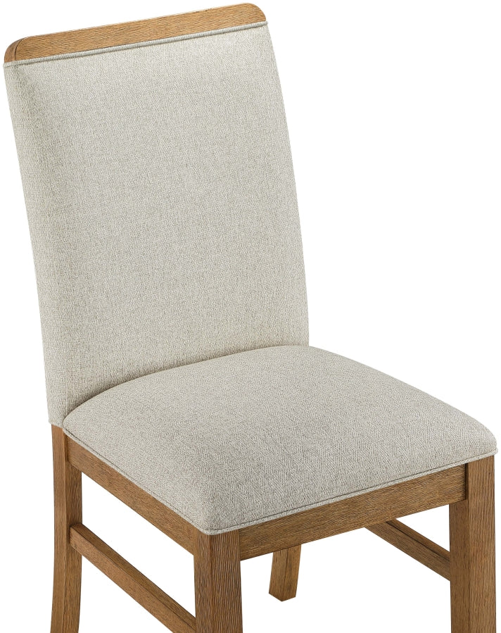 Ananda Fabric Upholstered Dining Chair in Beige, Set of 2 - 88040Beige-C