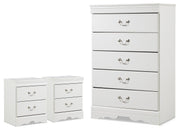 Anarasia Chest and 2 Nightstands - B129B26