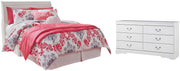 Anarasia Full Sleigh Headboard and Dresser in White - PKG002571