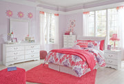 Anarasia Full Sleigh Headboard and Dresser in White - PKG002571
