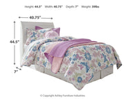 Anarasia Twin Sleigh Headboard and Dresser in White - PKG002553
