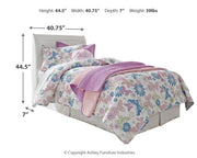 Anarasia Twin Sleigh Headboard Bed with Mirrored Dresser, Chest and 2 Nightstands in White from Ashley - Luna Furniture