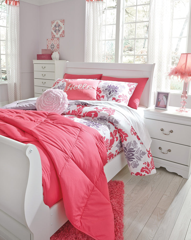 Anarasia White Full Sleigh Bed - Gate FurnitureFull Bed