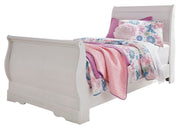 Anarasia White Twin Sleigh Bed and Chest - B129B16