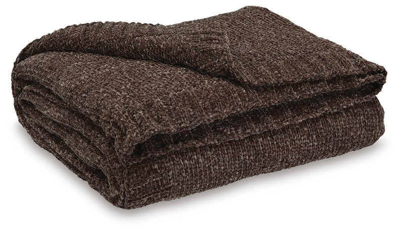 Anawood Brown Throw - A1001098T