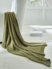 Anawood Olive Green Throw - A1001178T