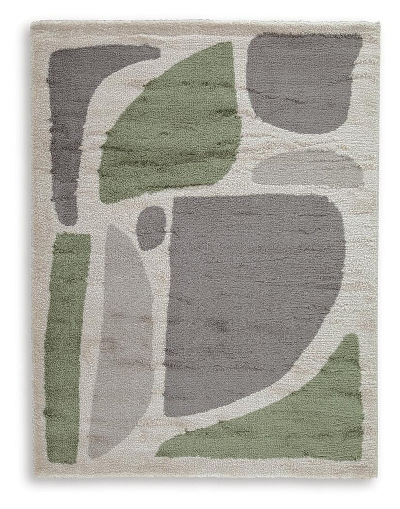 Anburgh Green/Gray/Ivory Large Rug - R407351