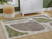 Anburgh Green/Gray/Ivory Medium Rug - R407352