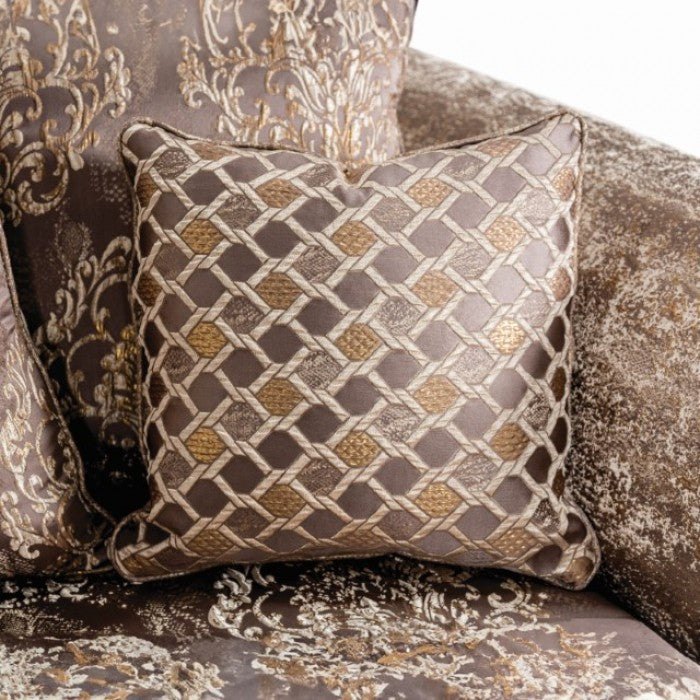 Andalusia Light Brown/Dark Cherry Loveseat - SM6450-LV