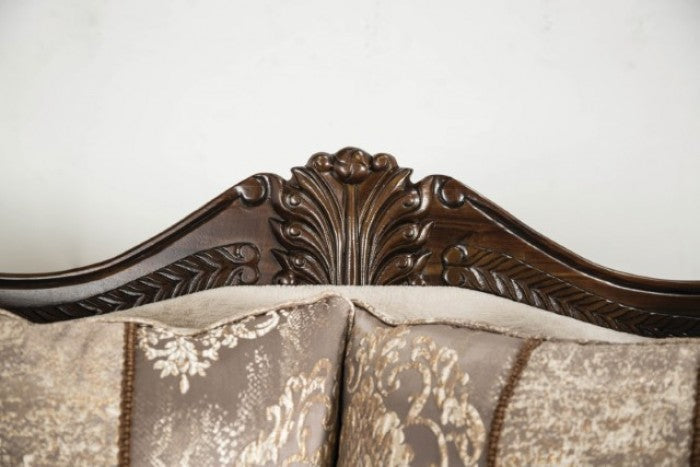 Andalusia Light Brown/Dark Cherry Loveseat - SM6450-LV