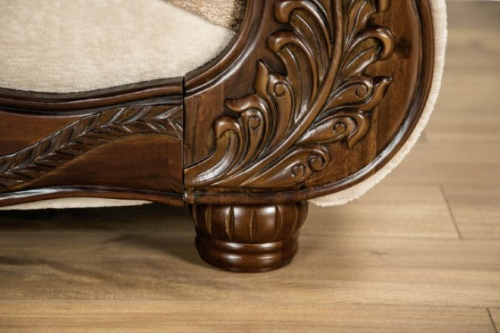 Andalusia Light Brown/Dark Cherry Loveseat - SM6450-LV