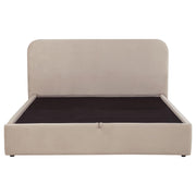 Anders Upholstered Eastern King Storage Lift Platform Bed Beige - 306037BEIKE