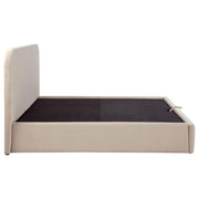 Anders Upholstered Eastern King Storage Lift Platform Bed Beige - 306037BEIKE