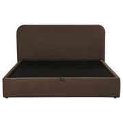Anders Upholstered Eastern King Storage Lift Platform Bed Chocolate - 306037CHKE